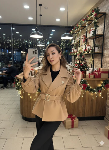 Hifig winter coat with belt - Premium fabric