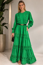 Angelique Tiered Maxi Dress with belt- Bestseller