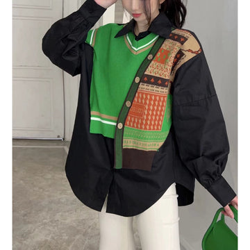 Knitted paddle pop baggy shirt