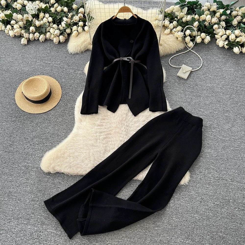 Soft Drape Knit heavy fabric Co-ord Set- Premium