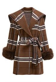 Furr Korean viral trench coat