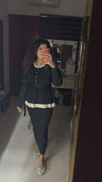 Beats up peplum and skirt set